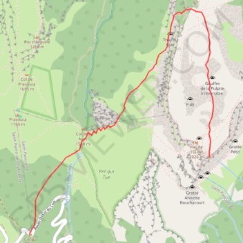 Itinéraire Dent de Crolles, distance, dénivelé, altitude, carte, profil, trace GPS