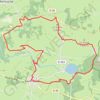 Itinéraire Lac de Saint-Front, distance, dénivelé, altitude, carte, profil, trace GPS