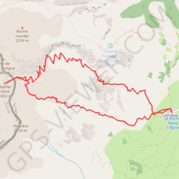 Itinéraire Rocher Rond par la crête de Costebelle (Devoluy), distance, dénivelé, altitude, carte, profil, trace GPS