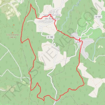 Itinéraire Salazac, distance, dénivelé, altitude, carte, profil, trace GPS