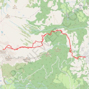 Itinéraire Gauschla, distance, dénivelé, altitude, carte, profil, trace GPS