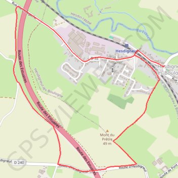 Itinéraire Circuit Sentier du Mont des Prêtres - Hesdigneul-lès-Boulogne, distance, dénivelé, altitude, carte, profil, trace GPS