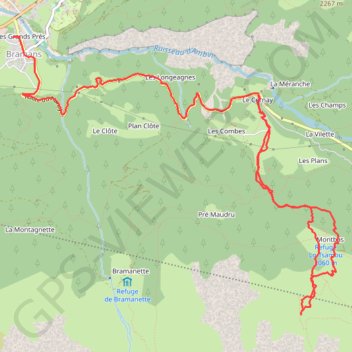 Itinéraire Vers plan de la chasse, distance, dénivelé, altitude, carte, profil, trace GPS