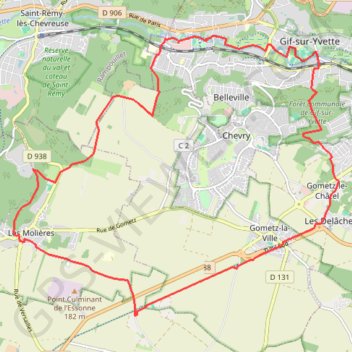Itinéraire L'AEROTRAIN, distance, dénivelé, altitude, carte, profil, trace GPS