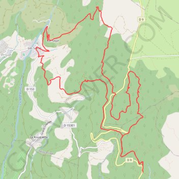 Itinéraire Arboras - Pas de l'Azé, distance, dénivelé, altitude, carte, profil, trace GPS