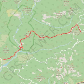 Itinéraire Vers le pic d'Aurelle, distance, dénivelé, altitude, carte, profil, trace GPS