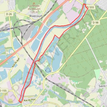 Itinéraire Les bords de l'Oise..., distance, dénivelé, altitude, carte, profil, trace GPS