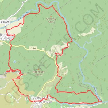 Itinéraire Château de Peyrepertuse - Duilhac-sous-Peyrepertuse, distance, dénivelé, altitude, carte, profil, trace GPS