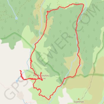 Itinéraire Randonnée pic de Bricoutou, distance, dénivelé, altitude, carte, profil, trace GPS