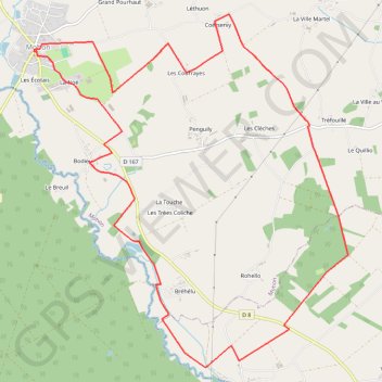 Itinéraire Circuit des Rouëts - Mohon, distance, dénivelé, altitude, carte, profil, trace GPS