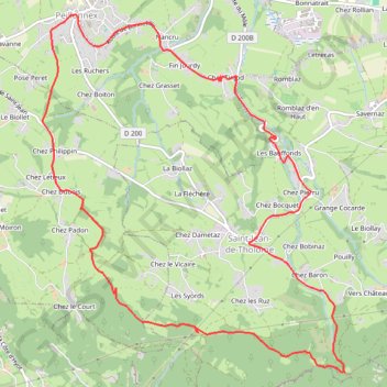 Itinéraire Les hauteurs de Saint-Jean-de-Tholome, distance, dénivelé, altitude, carte, profil, trace GPS