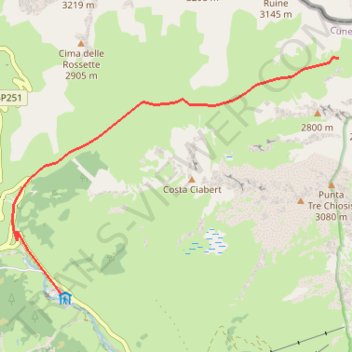 Itinéraire J3_Chianale_pte_joanne_refuge_Jervis_, distance, dénivelé, altitude, carte, profil, trace GPS