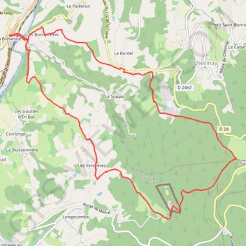 Itinéraire La Brevenne, distance, dénivelé, altitude, carte, profil, trace GPS