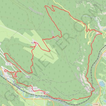 Itinéraire Rossillon en automne, distance, dénivelé, altitude, carte, profil, trace GPS