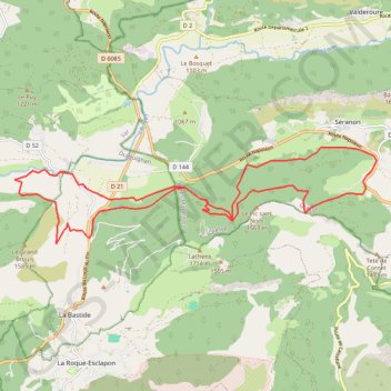 Itinéraire seranon_lamartre, distance, dénivelé, altitude, carte, profil, trace GPS