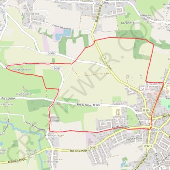 Itinéraire Circuit Bréhal, distance, dénivelé, altitude, carte, profil, trace GPS