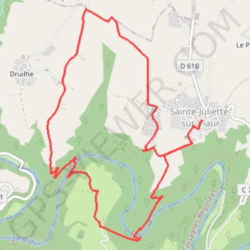 Itinéraire Sainte-Juliette-sur-Viaur - Vallée du Viaur, distance, dénivelé, altitude, carte, profil, trace GPS