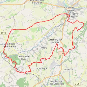 Itinéraire Mont-Cerisy, distance, dénivelé, altitude, carte, profil, trace GPS