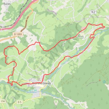 Itinéraire Boucle depuis Thorens-Glières par le Col des Fleuris, distance, dénivelé, altitude, carte, profil, trace GPS