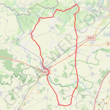 Itinéraire Marsais, distance, dénivelé, altitude, carte, profil, trace GPS