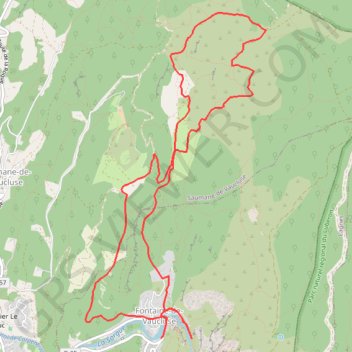 Itinéraire Aven de Valescure - Fontaines-de-Vaucluse, distance, dénivelé, altitude, carte, profil, trace GPS