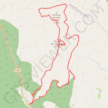 Itinéraire Roucas des Lauquiers, distance, dénivelé, altitude, carte, profil, trace GPS
