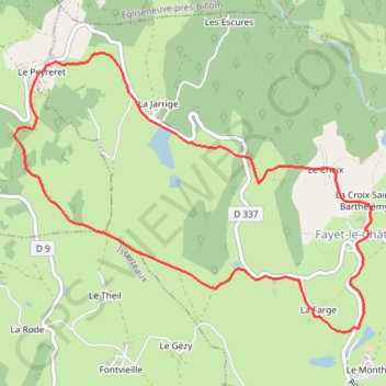 Itinéraire La ronde des fours à Fayet le Château, distance, dénivelé, altitude, carte, profil, trace GPS