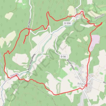 Itinéraire Reauville Aiguebelle, distance, dénivelé, altitude, carte, profil, trace GPS