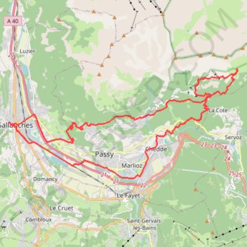 Itinéraire Ayères par bay, plateau d'assy, lac vert, distance, dénivelé, altitude, carte, profil, trace GPS