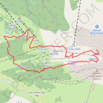 Itinéraire Calvaire Aiguille, distance, dénivelé, altitude, carte, profil, trace GPS