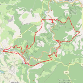 Itinéraire Bruniquel Suquets et falaise, distance, dénivelé, altitude, carte, profil, trace GPS