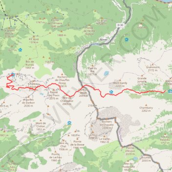 Itinéraire Du refuge de la dent d'oche à Taney, distance, dénivelé, altitude, carte, profil, trace GPS