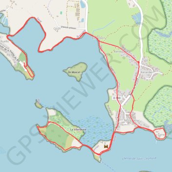 Itinéraire SENE (pointe du Bil), distance, dénivelé, altitude, carte, profil, trace GPS