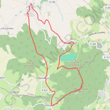 Itinéraire Longes (69), distance, dénivelé, altitude, carte, profil, trace GPS