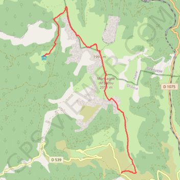 Itinéraire Vercors Sud - Col de la Grimone, distance, dénivelé, altitude, carte, profil, trace GPS