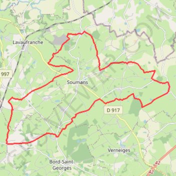 Itinéraire Les Mines de Montebras (Creuse), distance, dénivelé, altitude, carte, profil, trace GPS