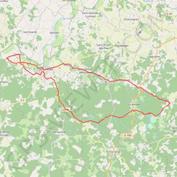 Itinéraire Etang de la Jemaye, distance, dénivelé, altitude, carte, profil, trace GPS