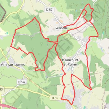 Itinéraire De Gernelle à Vivier au Court, distance, dénivelé, altitude, carte, profil, trace GPS
