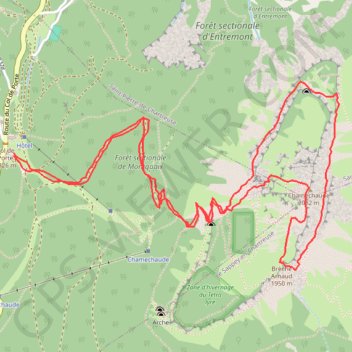 Itinéraire Chamechaude, tour par le jardin et la brèche Arnaud depuis le col de Porte, distance, dénivelé, altitude, carte, profil, trace GPS