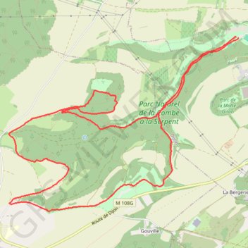 Itinéraire La fougne de la Combe à la Serpent, distance, dénivelé, altitude, carte, profil, trace GPS