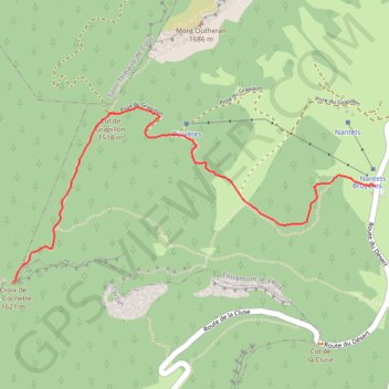 Itinéraire La Cochette par le Col de Grapillon, distance, dénivelé, altitude, carte, profil, trace GPS