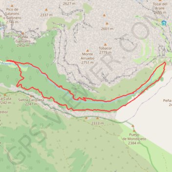 Itinéraire La Faja de Pelay, distance, dénivelé, altitude, carte, profil, trace GPS