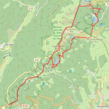 Itinéraire Randonnée des 4 lacs (Lac vert, Lac des truites, Lac noir, Lac blanc), distance, dénivelé, altitude, carte, profil, trace GPS