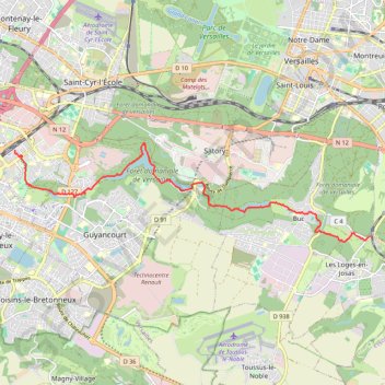 Itinéraire Balade en haute vallée de la bièvre, distance, dénivelé, altitude, carte, profil, trace GPS