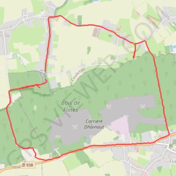 Itinéraire Petit (dé)tours du bois de Flines Lez Raches, distance, dénivelé, altitude, carte, profil, trace GPS