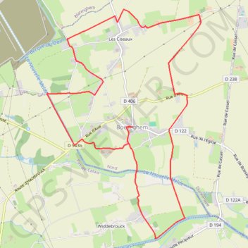 Itinéraire Circuit de la tête de flandre, distance, dénivelé, altitude, carte, profil, trace GPS