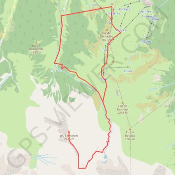 Itinéraire Pis de Sarrouyès, distance, dénivelé, altitude, carte, profil, trace GPS