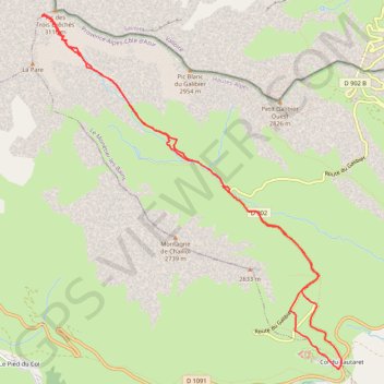 Itinéraire Pic des Trois Évêchés, distance, dénivelé, altitude, carte, profil, trace GPS