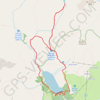Itinéraire Aussois, Fond d'Aussois, Lac du Génépy, refuge de la Dent Parachée, distance, dénivelé, altitude, carte, profil, trace GPS