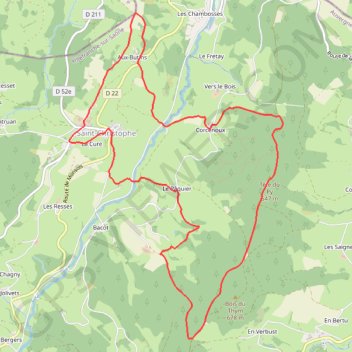 Itinéraire Circuit de Saint-Christophe-la-Montagne, distance, dénivelé, altitude, carte, profil, trace GPS